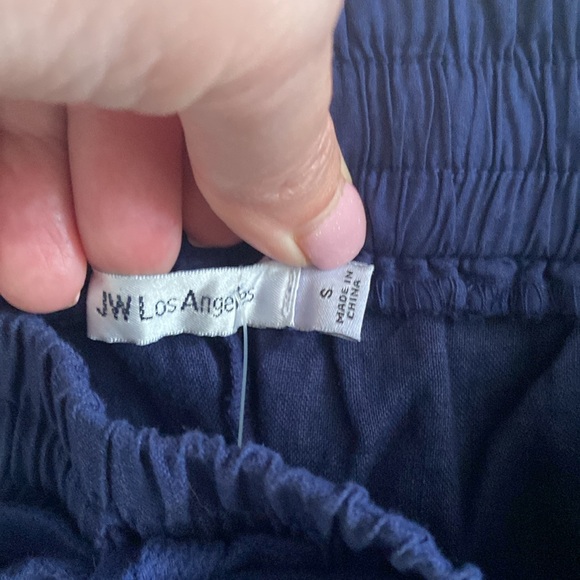 Johnny Was SOVANNA Linen Shorts Navy / White Embroidered small NWT - Picture 8 of 14